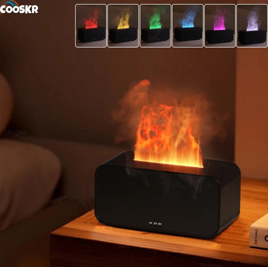 Diffuse Led Bulbb 1pc Flame Effect Aroma Humidifier Essential Oil Diffuser with LED Ligh ...